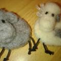 Brooch-lamb - Brooches - felting