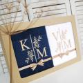 Initials Embroidered towels / monogram / wedding - Needlework - sewing