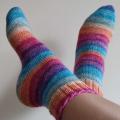 Handmade knitted woolen pattern socks. 75% wool, 25% polyamide, . Strong, warm, soft, durable... 100 gr - 420m. - Socks - knitwork