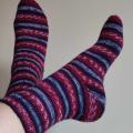 Handmade knitted woolen pattern socks. 75% wool, 25% polyamide, . Strong, warm, soft, durable... 100 gr - 420m. - Socks - knitwork