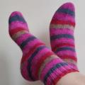 Handmade knitted woolen pattern socks. 75% wool, 25% polyamide, . Strong, warm, soft, durable... 100 gr - 420m. - Socks - knitwork