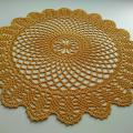 Doily "Infinity", mustard yellow - Tablecloths & napkins - needlework