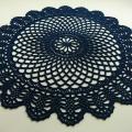 Doily "Infinity", dark blue - Tablecloths & napkins - needlework