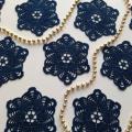 Doily "Little girl" (dark blue) - Tablecloths & napkins - needlework