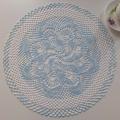 Doily "Dream" (bluish motley/ white) - Tablecloths & napkins - needlework