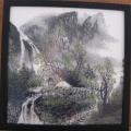 House between waterfalls - Needlework - sewing