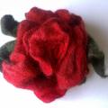 Felted flower - brooch - Brooches - felting