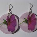 Handmade earrings (Decoupage) - Earrings - beadwork