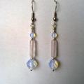 Opalit and rhinestone - Earrings - beadwork