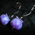 ... purple ... - Earrings - beadwork