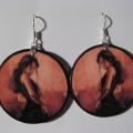 Handmade earrings (Decoupage) - Earrings - beadwork