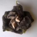 Felted flower - brooch - Brooches - felting