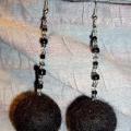 Dark courage - Earrings - felting