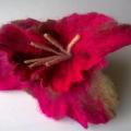 Felted brooch - flower - Brooches - felting