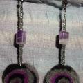 Raizgyne with amethyst - Earrings - felting