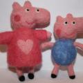 Peppa pig, George $ - Dolls & toys - felting