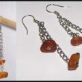 Amber auskarai_1 - Earrings - beadwork