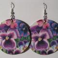 Handmade earrings (Decoupage) - Earrings - beadwork