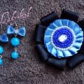 Brooch earrings + - Kits - beadwork