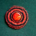 Red brooch - Brooches - making