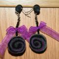 Violet - Earrings - felting