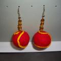 Curlers; D - Earrings - felting