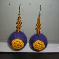 Refreshingly simple - Earrings - felting