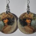 Decoupage earrings - Decoupage - making