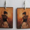 Handmade earrings (Decoupage) - Earrings - beadwork