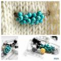 Turquoise blue dogwood - Brooches - beadwork