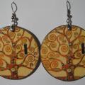 Handmade aukarai (Decoupage) - Earrings - beadwork