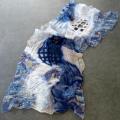 Country Blue fantasy - Scarves & shawls - felting