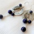 Purple - Earrings - beadwork