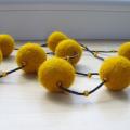 yellow necklace - Necklaces - felting