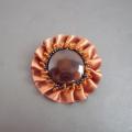 Brown brooch - Brooches - beadwork