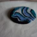 Pebble imitation - Brooches - felting