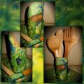 Wooden tool kit " Peacock " - Decoupage - making