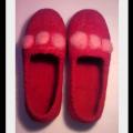 Red felting processes footwear - Shoes & slippers - felting