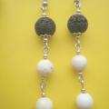 107th Lava, howlite. - Earrings - beadwork