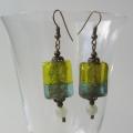 Earrings " grass ice " - Earrings - beadwork