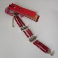 red bracelet - Bracelets - beadwork