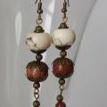 Mongolian steppes - Earrings - beadwork