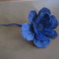 Blue flower - Flowers - felting