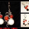 Corals - Earrings - beadwork