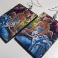 Decoupage earrings 280 - Earrings - beadwork