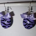 Zebra - Earrings - beadwork