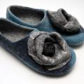 Blue with the wind you pilkom - Shoes & slippers - felting