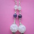 145th Crystal, agate. - Earrings - beadwork