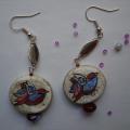 Hurry birds (birds Rushing) - Earrings - beadwork