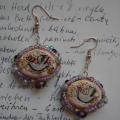 Pigeons (Pigeons) - Earrings - beadwork